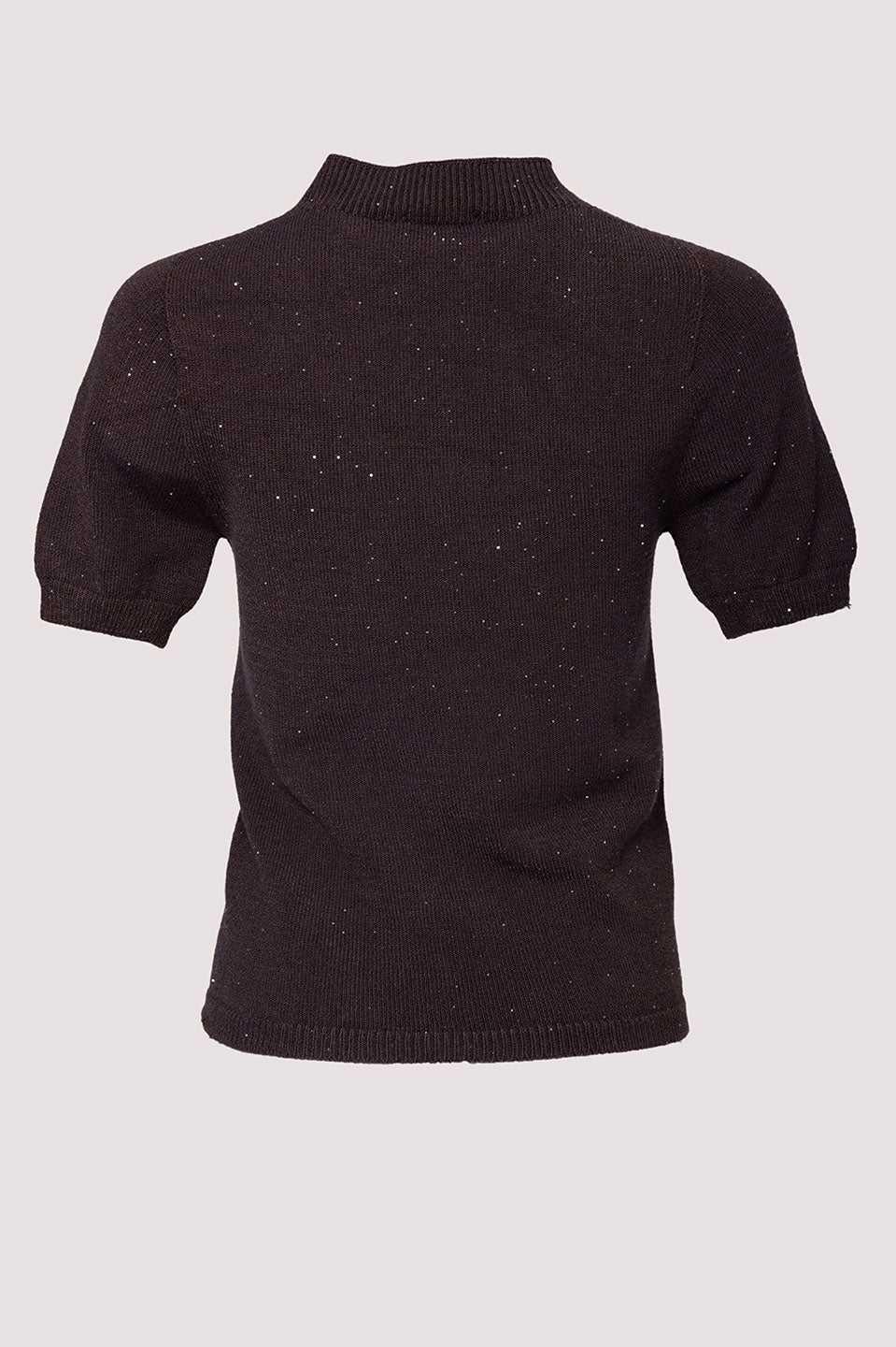 Γυναικεία μπλούζα ζιβάγκο κοντομάνικη καφέ Motel