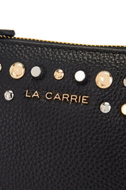 Γυναικείο τσαντάκι χιαστί με τρουκς μαύρο La Carrie