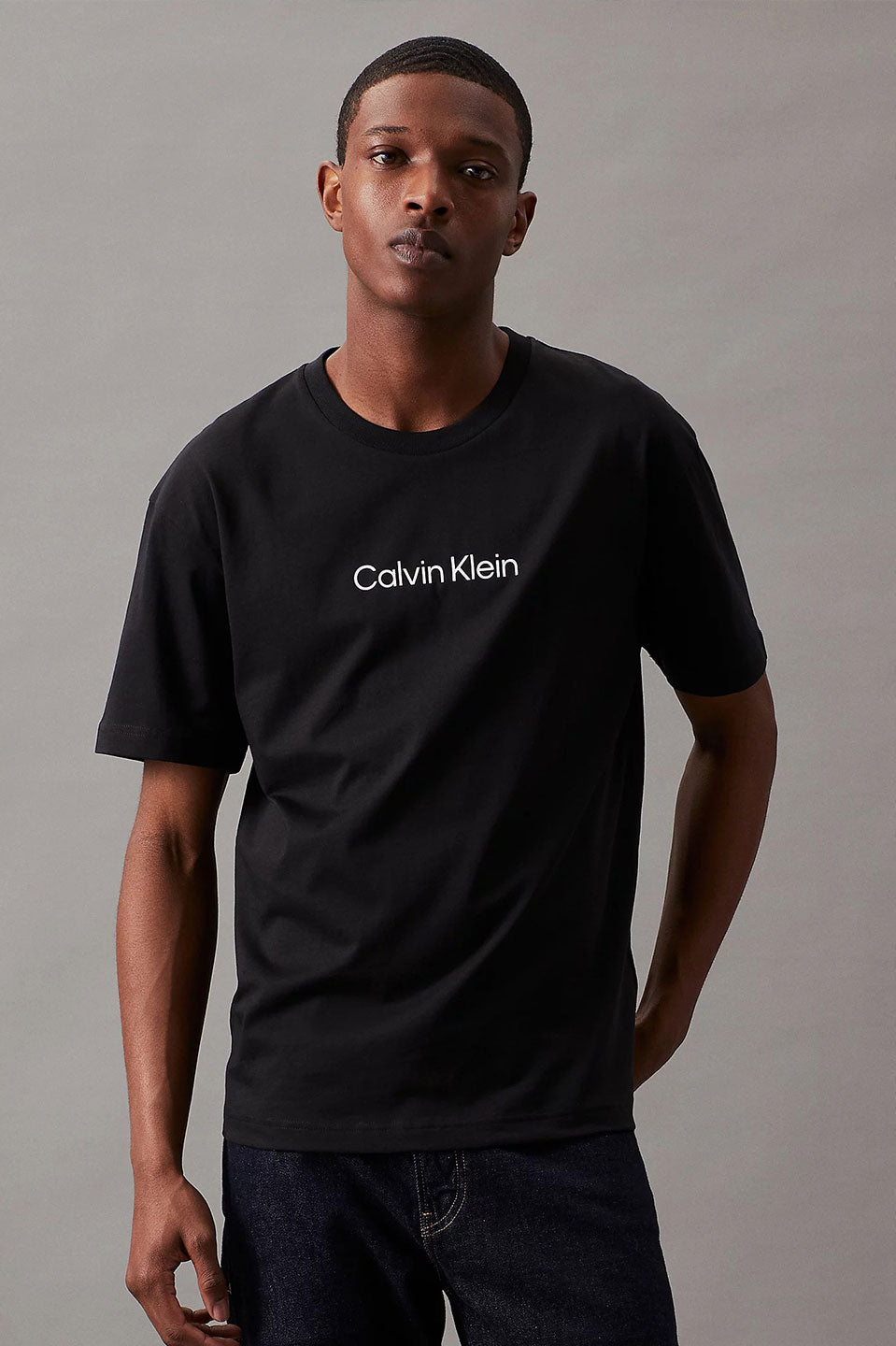 Ανδρική Κοντομάνικη μαύρη μπλούζα Calvin Klein K10K111346BEH