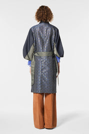 Γυναικείο πανωφόρι ζακάρ με λουλούδια Nenette