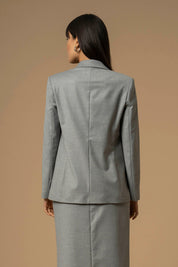 Γυναικείο σακάκι με διπλές λεπτομέρειες γκρι Kocca