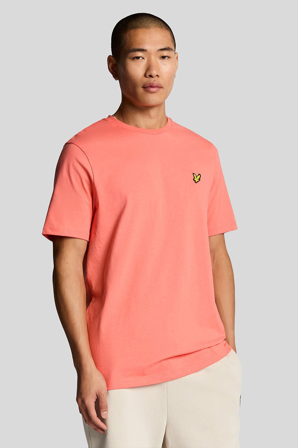 Ανδρικό Κοντομάνικο T-shirt με λογότυπο βερυκοκί Lyle & Scott