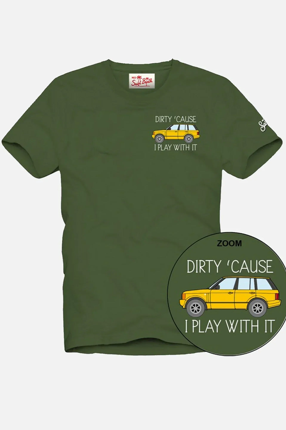 Ανδρικό T-shirt με τύπωμα χακί Saint Barth MC2