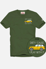 Ανδρικό T-shirt με τύπωμα χακί Saint Barth MC2