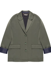 Γυναικείο σακάκι scuba χακί Nenette