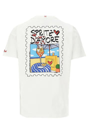 Ανδρικό T-shirt με τύπωμα λευκό Saint Barth MC2