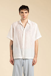 Ανδρικό Κονομάνικο πουκάμισο ημιδιάφανο λευκό I'M BRIAN