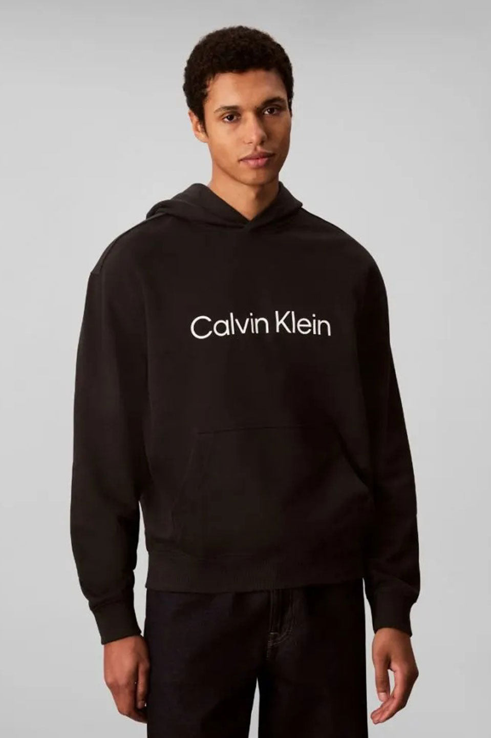 Ανδρική μπλούζα φούτερ με κουκούλα μαύρη LV14LD231GUB1 Calvin Klein