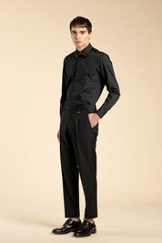 Ανδρικό Πουκάμισο σε κανονική γραμμή μαύρο I'M BRIAN