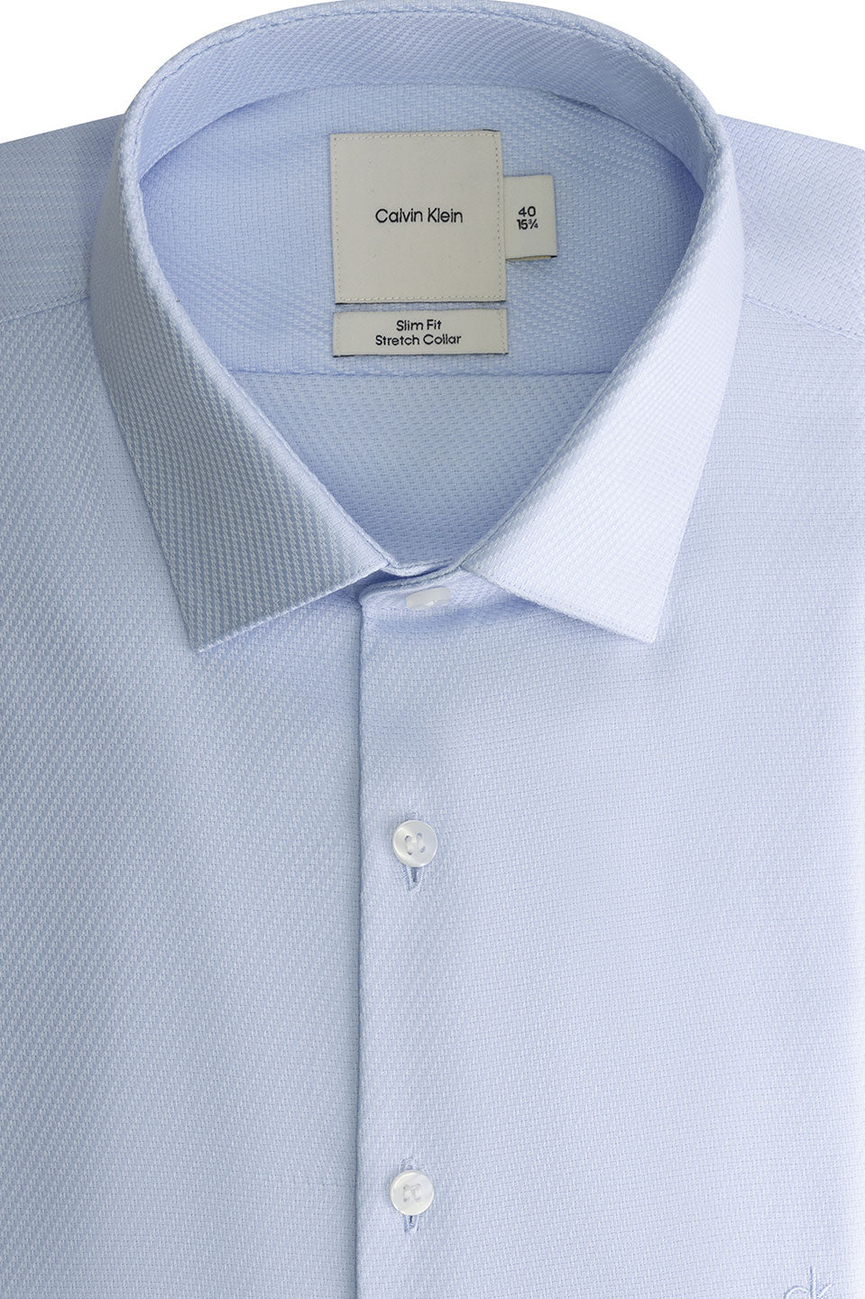 Ανδρικό Πουκάμισο ποπλίνα slim fit γαλάζιο Calvin Klein K10K114316C3Q