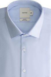 Ανδρικό Πουκάμισο ποπλίνα slim fit γαλάζιο Calvin Klein K10K114316C3Q