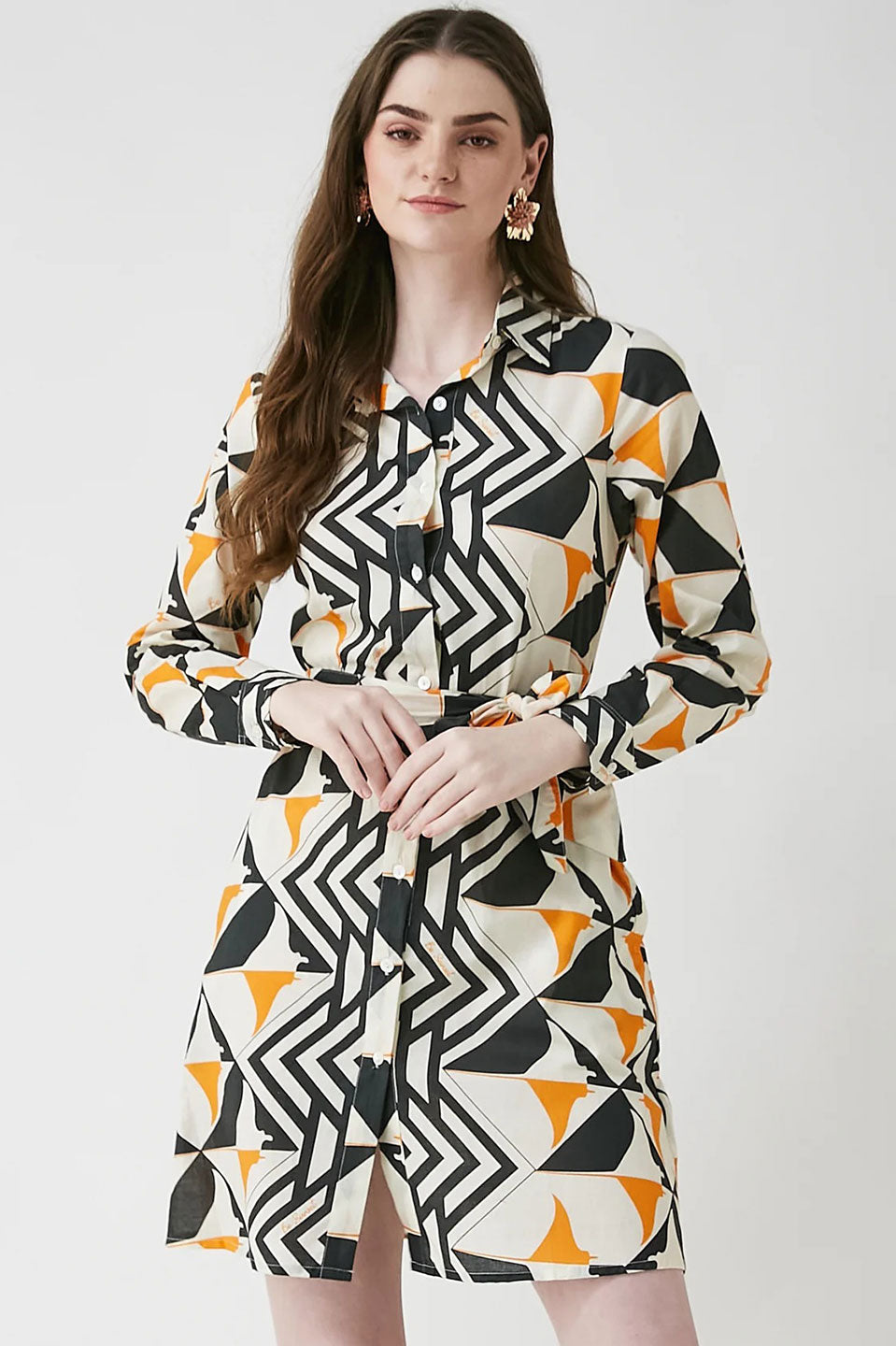 Γυναικείο φόρεμα κοντό με print Be Sunset