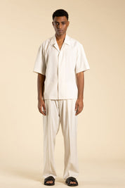 Ανδρικό Κοντομάνικο πουκάμισο φαρδύ μπεζ I'M BRIAN