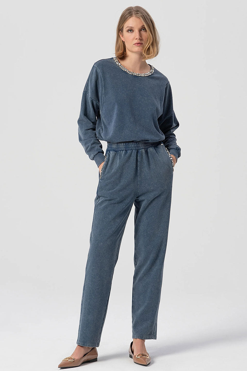 Γυναικείο παντελόνι ίντιγκο Fracomina