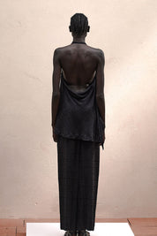 Γυναικείο Φόρεμα κοντό με παρτούς ώμους μαύρο Eleh