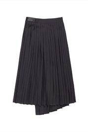 Γυναικεία φούστα πλισέ με ασυμμετρά μαύρη Nenette