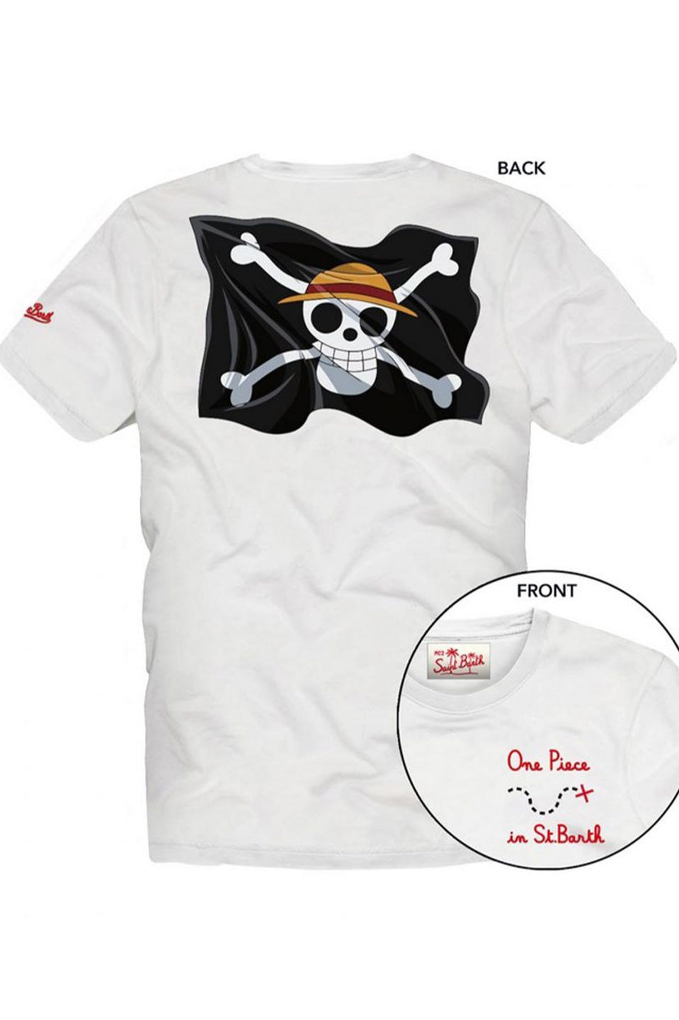 Ανδρικό T-shirt με τύπωμα λευκό Saint Barth MC2