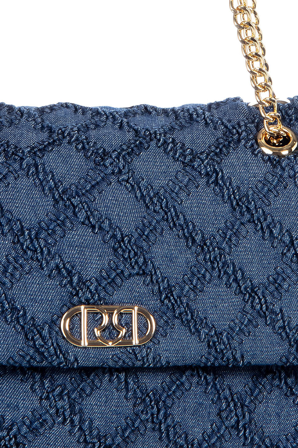 Γυναικεία Τσάντα με υφή denim μπλε Rinascimento