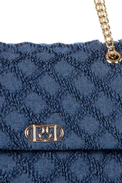 Γυναικεία Τσάντα με υφή denim μπλε Rinascimento