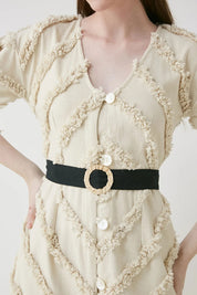 Γυναικείο φόρεμα με κουμπιά και ζώνη Be Sunset