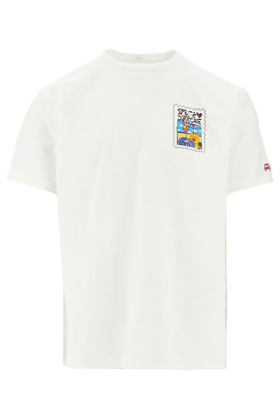 Ανδρικό T-shirt με τύπωμα λευκό Saint Barth MC2