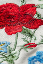 Γυναικείο Ψηλόμεσο σορτς κεντημένο με πολύχρωμα λουλούδια Alice+Olivia