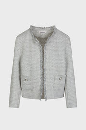 Γυναικείο  Σακάκι με ύφανση tweed γκρι Sandro Ferrone Lola