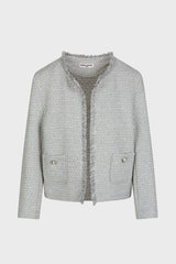 Γυναικείο  Σακάκι με ύφανση tweed γκρι Sandro Ferrone Lola