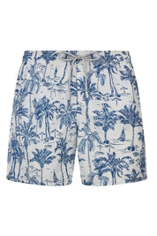 Ανδρικό μαγιό με φοίνικες μπλε Saint Barth MC2