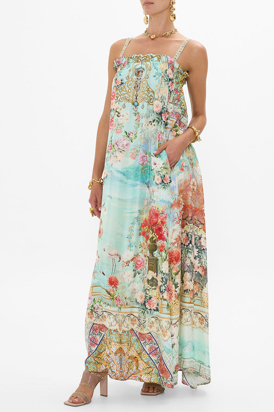 Γυναικείο Maxi φόρεμα εμπριμέ 00031363-JEWLMUSE Camilla