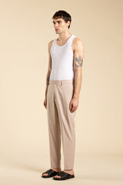 Ανδρικό Παντελόνι σε ίσια γραμμή με τσάκιση τερακότα I'M BRIAN