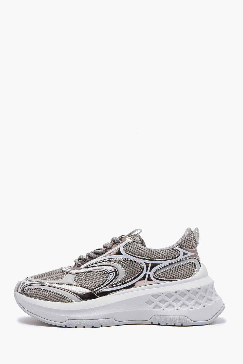 Γυναικεία παπούτσια sneakers ασημί Emanuelle Vee