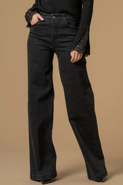 Γυναικείο παντελόνι τζιν full length μαύρο Kocca