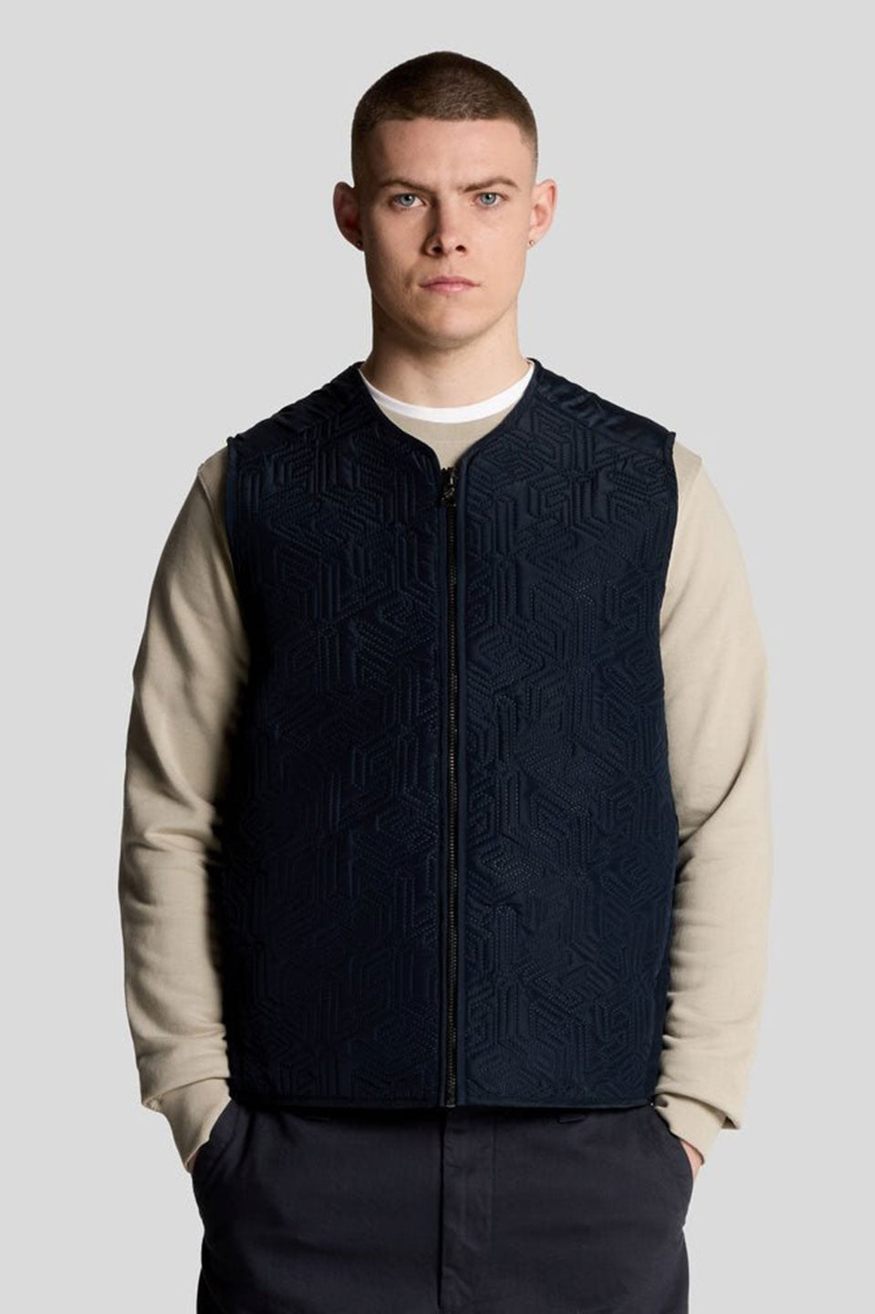 Ανδρικό αμάνικο καπιτονέ γιλέκο ναυτικό μπλε Lyle & Scott