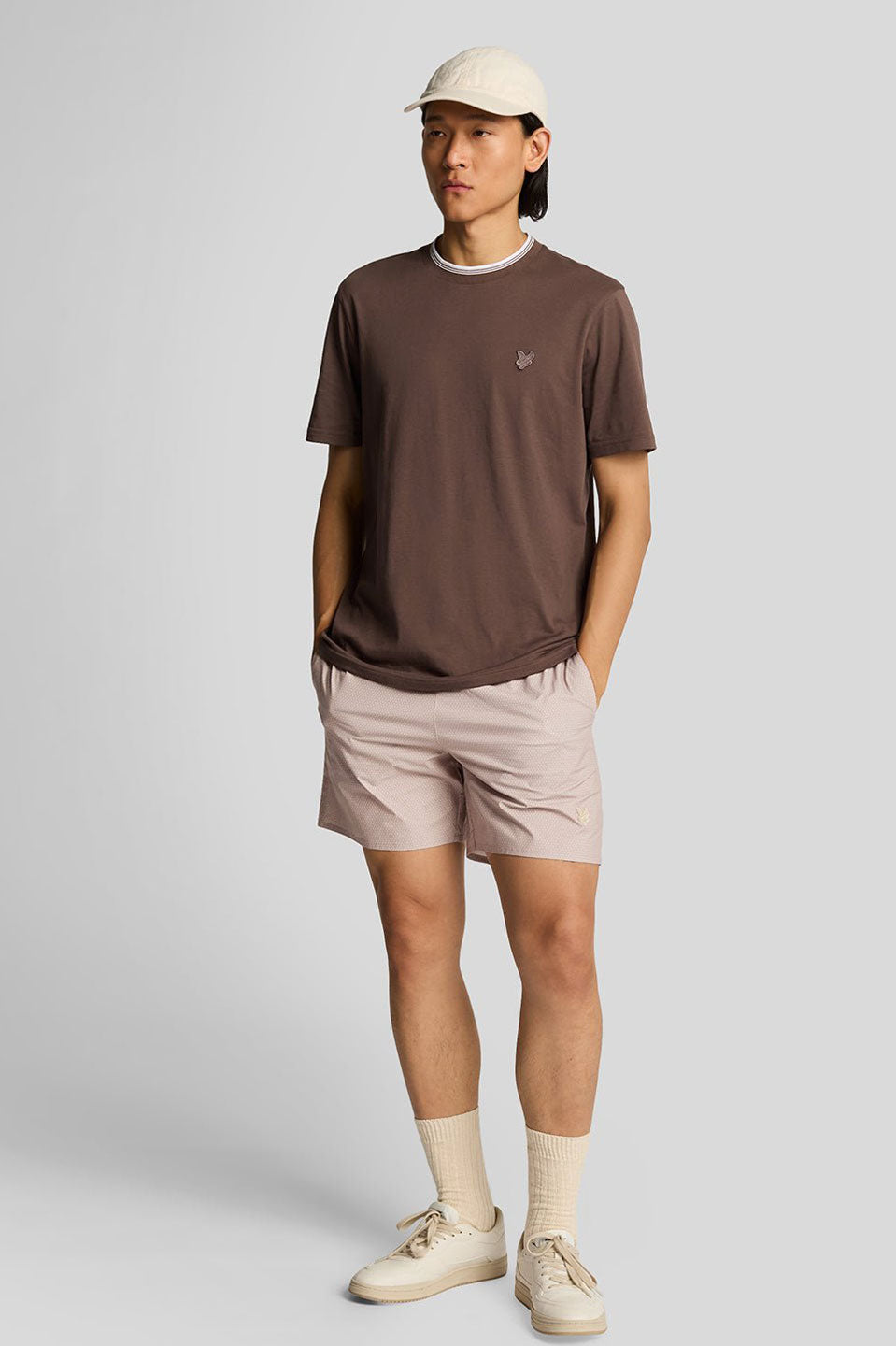 Ανδρικό Μαγιό με pattern μπεζ/καφέ Lyle & Scott