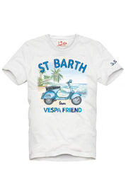 Ανδρικό T-shirt vespa friend λευκό MC2 Saint Barth