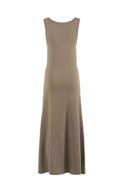 Γυναικείο Maxi φόρεμα με κρίκους χακί Nenette