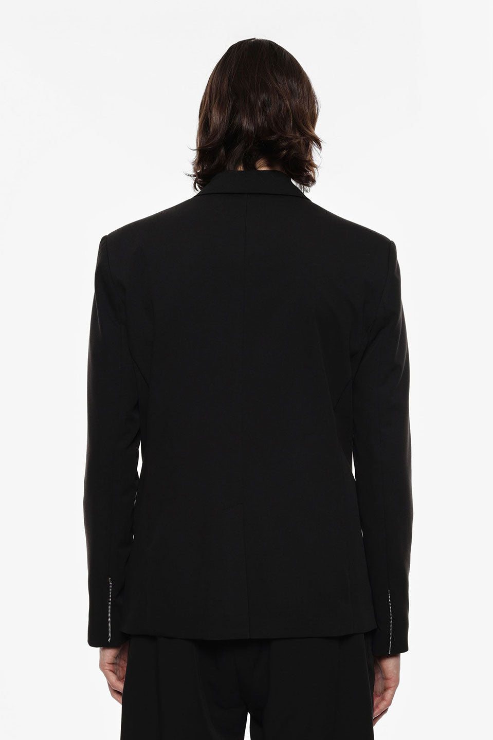 Ανδρικό σακάκι με μεταλλική λεπτομέρεια μαύρο IMPERIAL MAN