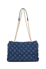 Γυναικεία Τσάντα με υφή denim μπλε Rinascimento