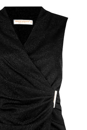 Αμάνικη μπλούζα λουρεξ μαύρη Rinascimento