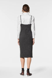 Γυναικείο φόρεμα με πέτρες γκρι Nenette