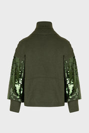 Γυναικεία μπλούζα ζιβάγκο με παγιέτα Sandro Ferrone