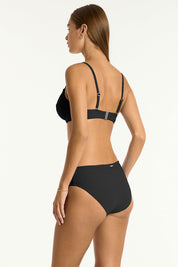 Γυναικείο Μαγιό bikini slip ανάγλυφο μαύρο Sea Level