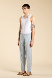 Ανδρικό Παντελόνι σε ίσια γραμμή με τσάκιση γαλάζιο I'M BRIAN