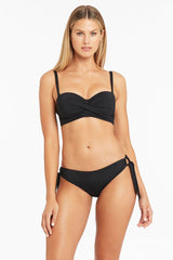 Γυναικείο Μαγιό bikini slip με δέσιμο μαύρο Sea Level