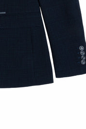 Ανδρικό Σακάκι με υφή μπλε navy Gianni Lupo