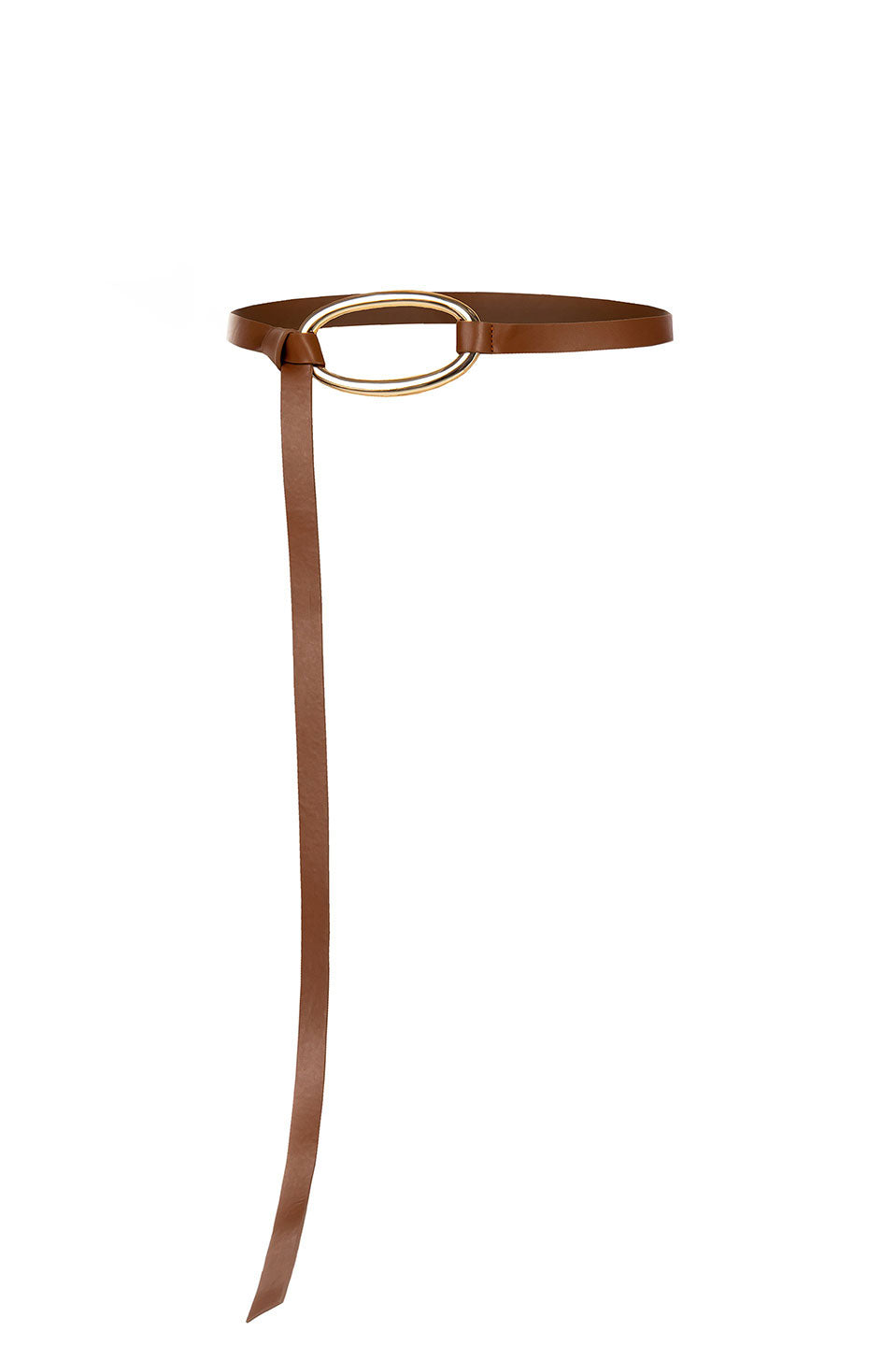 Γυναικεία Ζώνη με κρίκο καφέ Rinascimento