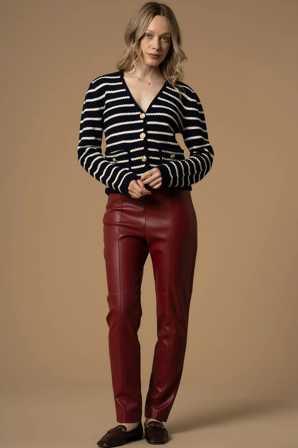 Γυναικεία ζακέτα πλεκτή μαρινιέρα Kocca