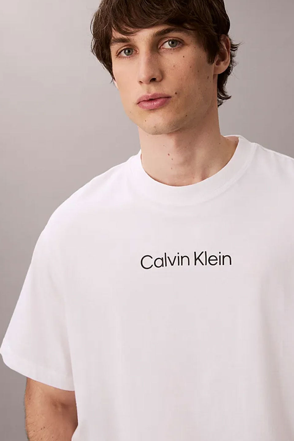 Ανδρική μπούζα κοντομάνικη λευκή LV04LD230GYAF Calvin Klein