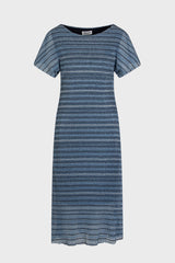 Γυναικείο φόρεμα lurex μπλε denim Sandro Ferrone Lola